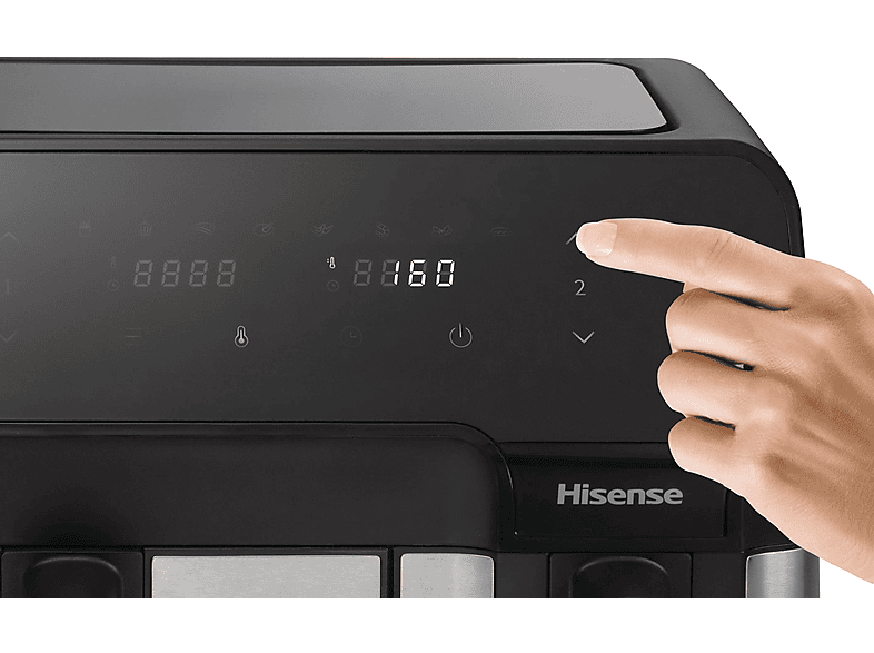 HISENSE Hisense Heißluftfritteuse HAF2900D mit Doppelkammer-System Doppelkammer