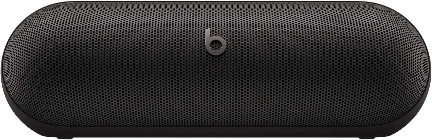 Fekete Beats hangszóró. Ovális forma, Beats logóval az előlapon.