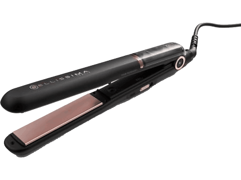 REACONDICIONADO Seminuevo Muy bueno Plancha de pelo - Bellissima B28 100, 230 °C, Revestimiento cerámica, Con vapor, C Negro y oro rosa