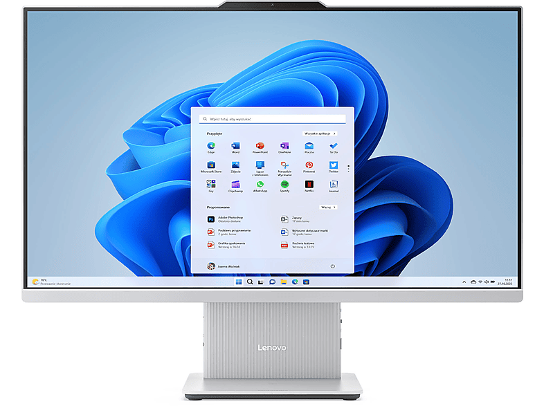 Komputer All-in-One LENOVO IdeaCentre AIO 27IRH9 FHD i5-13420H/16GB/512GB SSD/INT/Win11H Szary (Cloud Grey)