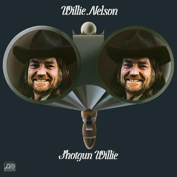 Album borító Willie Nelsonnal. Két kép róla, a 'Shotgun Willie' szöveg.