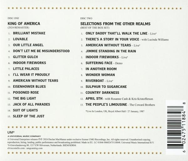 Dos du CD avec listes de titres et informations.
