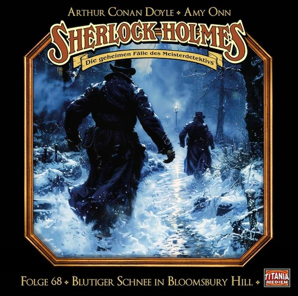 Albumcover mit verschneiter Straßenszene. Zwei Figuren gehen im Schnee. Text ist in einem goldenen Rahmen.