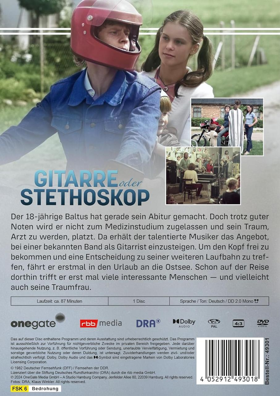 Filmcover mit einem Mann mit Helm, der eine Frau ansieht.