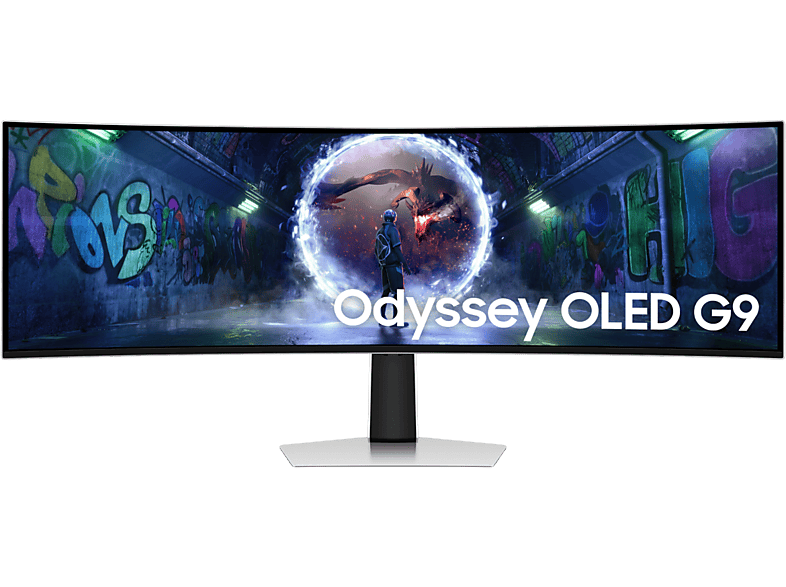 SAMSUNG LS49DG934SU 49 Zoll Gaming Monitor, QHD, 0,03 ms Reaktionszeit, 250 cd/m², 240 Hz, Silber