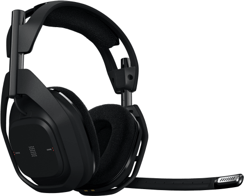 Fekete-szürke gamer headset mikrofonnal, amely a bal fülkagylóból nyúlik ki.
