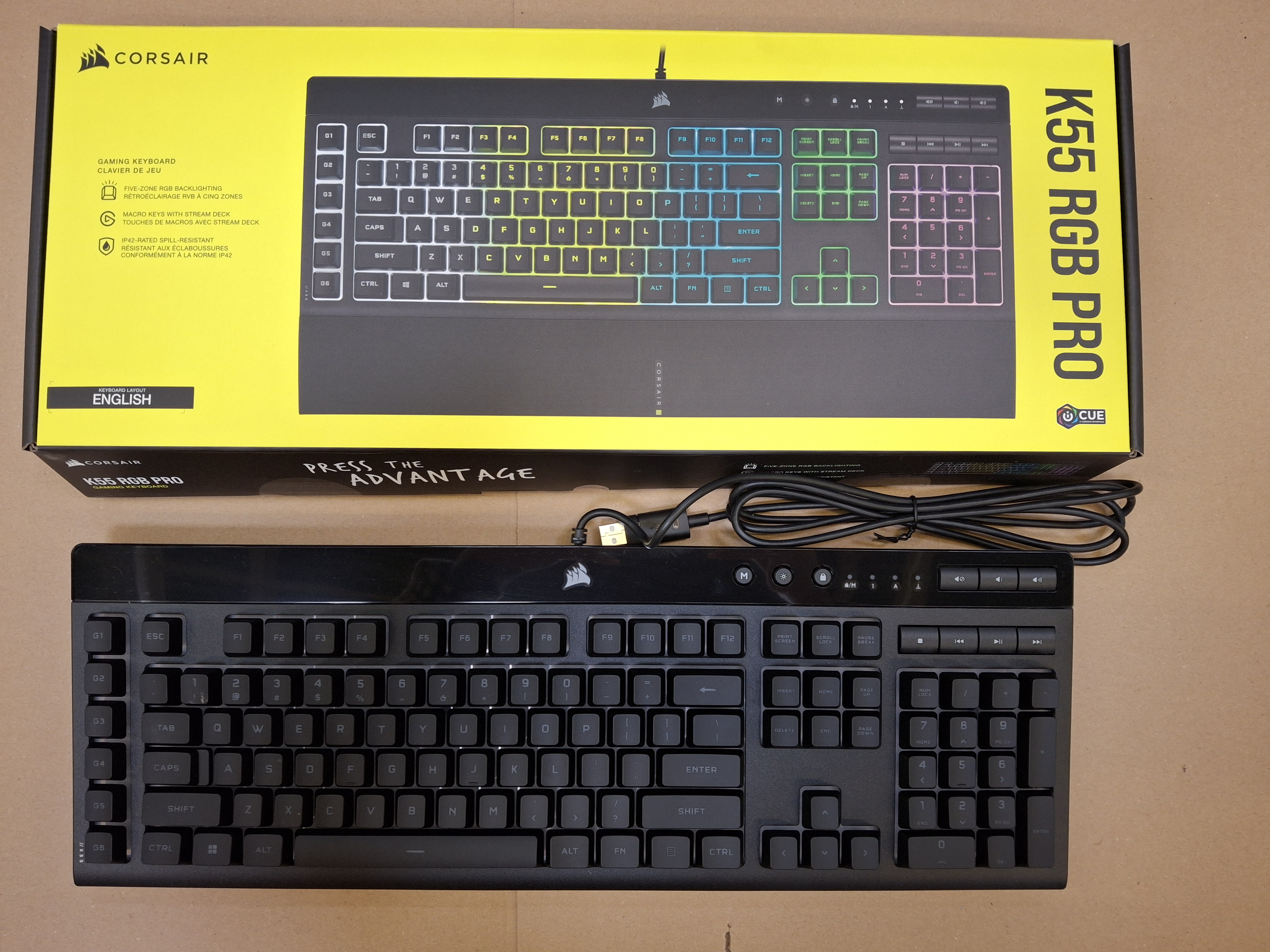 OUTLET - Klawiatura przewodowa CORSAIR K55 RGB Pro