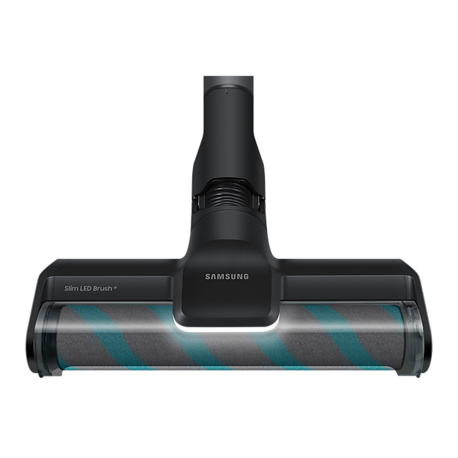 A vacuum cleaner head with a rotating brush.