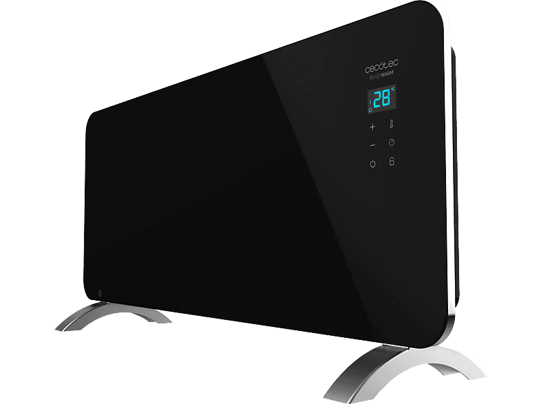 REACONDICIONADO Seminuevo Muy bueno Convector - Cecotec Ready Warm 6770 Crystal Connection, 2000 W, LED, Placa decristal, Wi-Fi, Negro