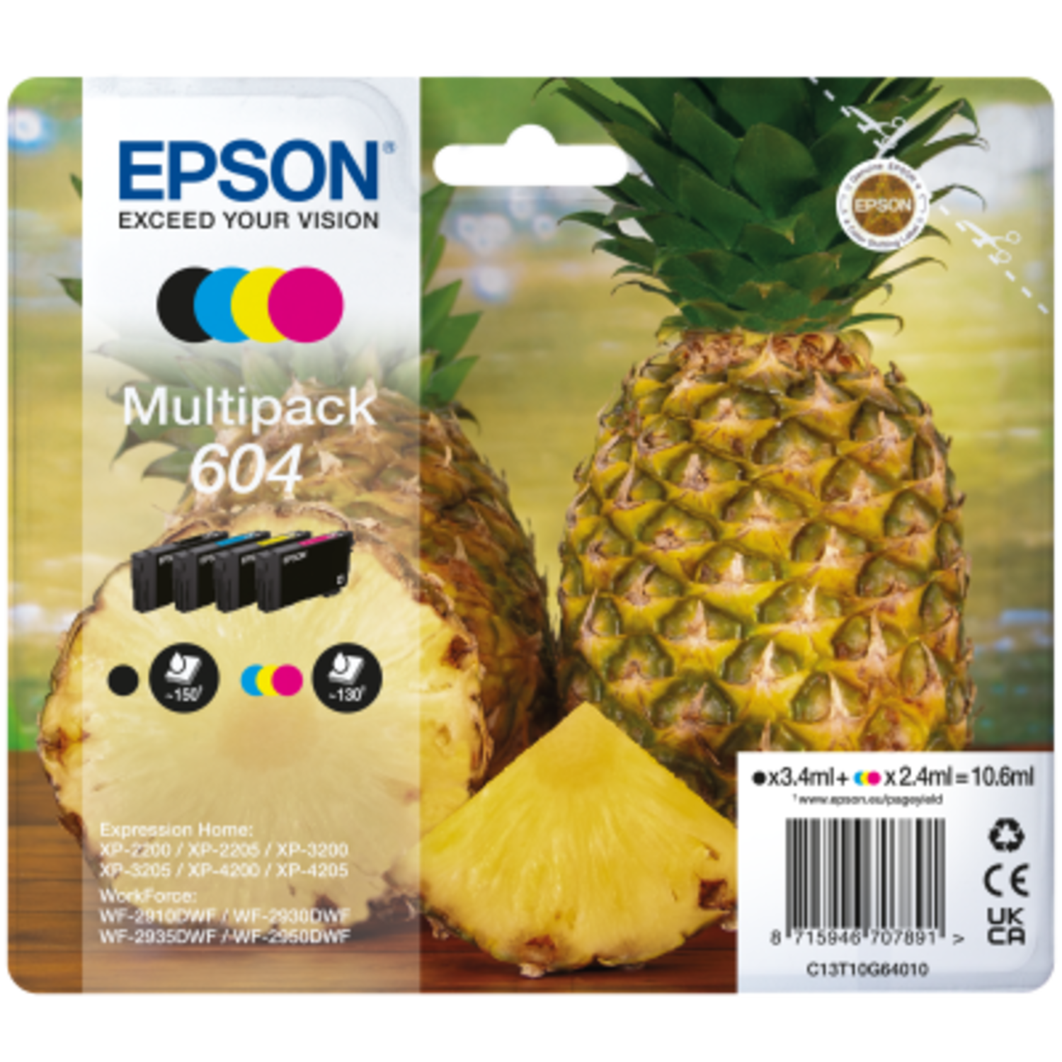 Epson 604 Inktcartridges Zwart En Kleur Multipak Origineel Multicolor