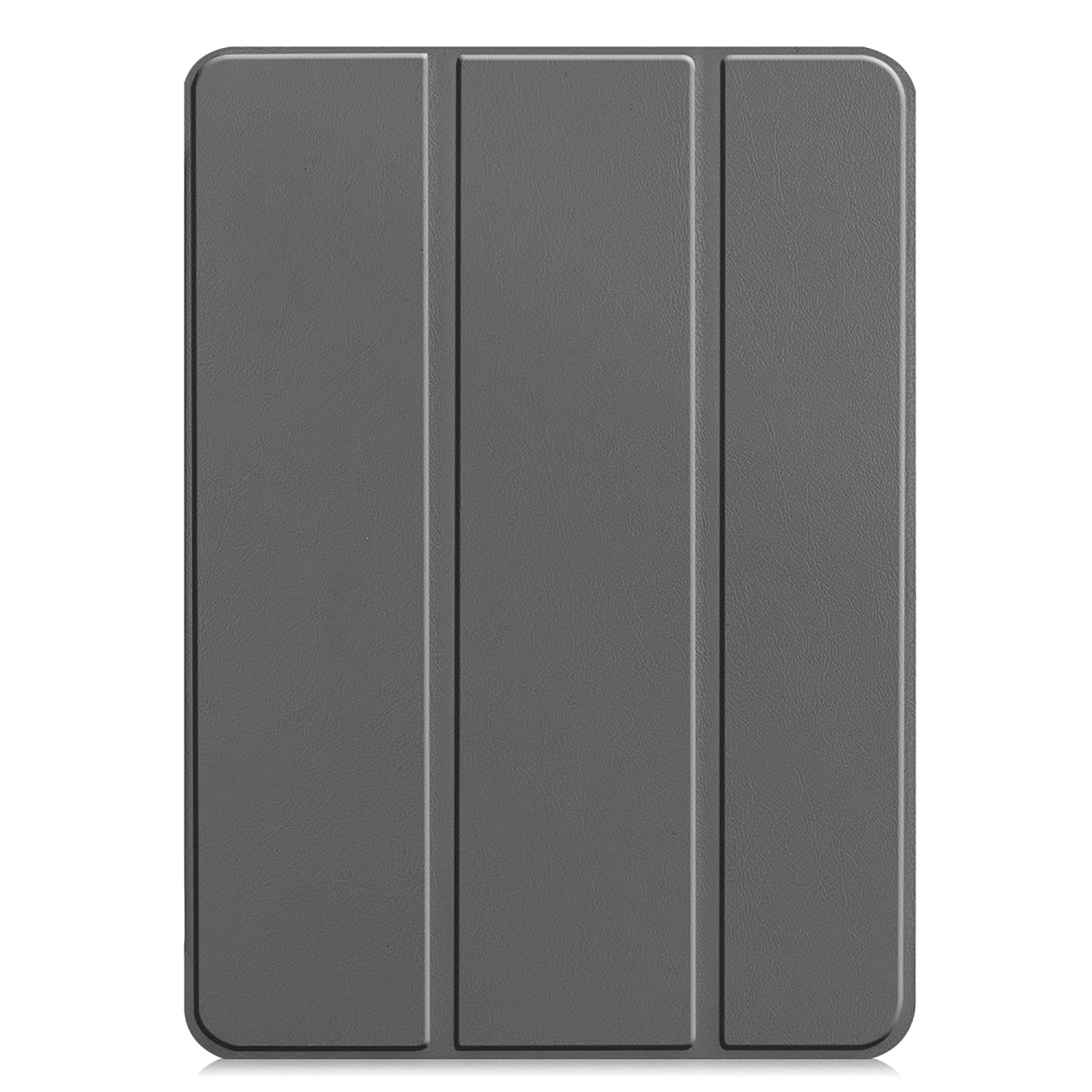 Un étui de tablette gris fermé.