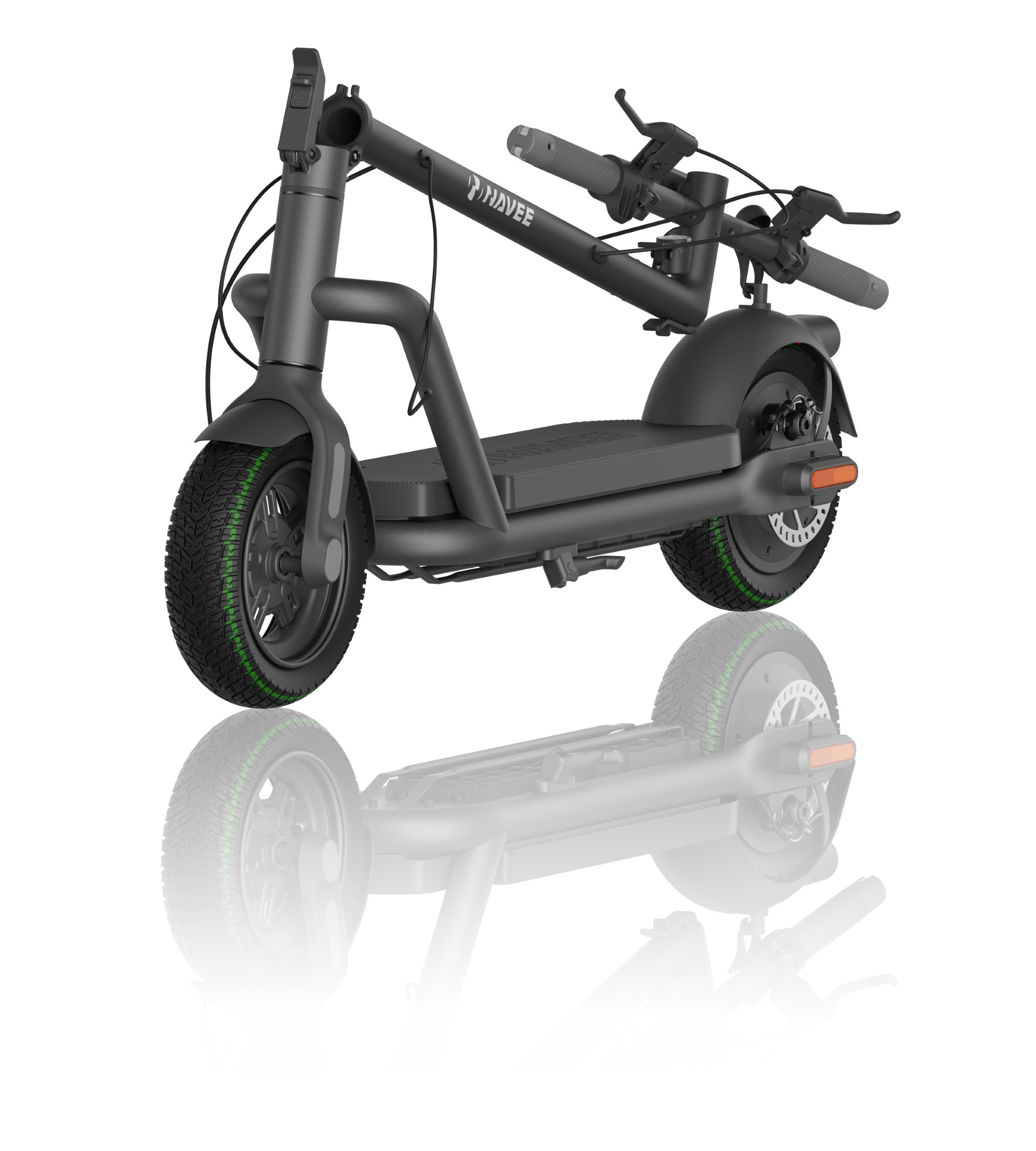Patinete eléctrico - Navee V25i Pro, Potencia máx. 600W, Potencia nominal 300W, 100 kg, 5100 mAh, 25 km/h, Gris