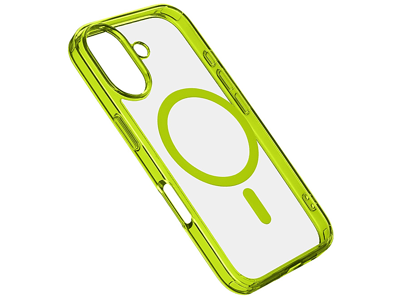 Cellularline Custodia Iconic Mag Cover Magsafe per iPhone 16 Plus, Lime