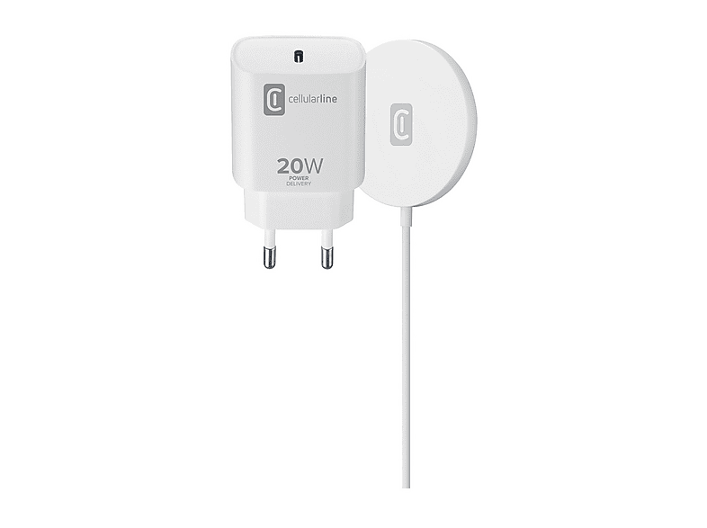 Supporto Magsafe Cellularline Kit Ricarica Pad/Rete 20W
