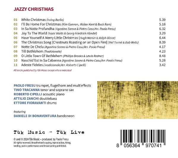 CD-Cover mit gelbem und weißem Design. Auf der linken Seite befinden sich Songtitel und Credits.