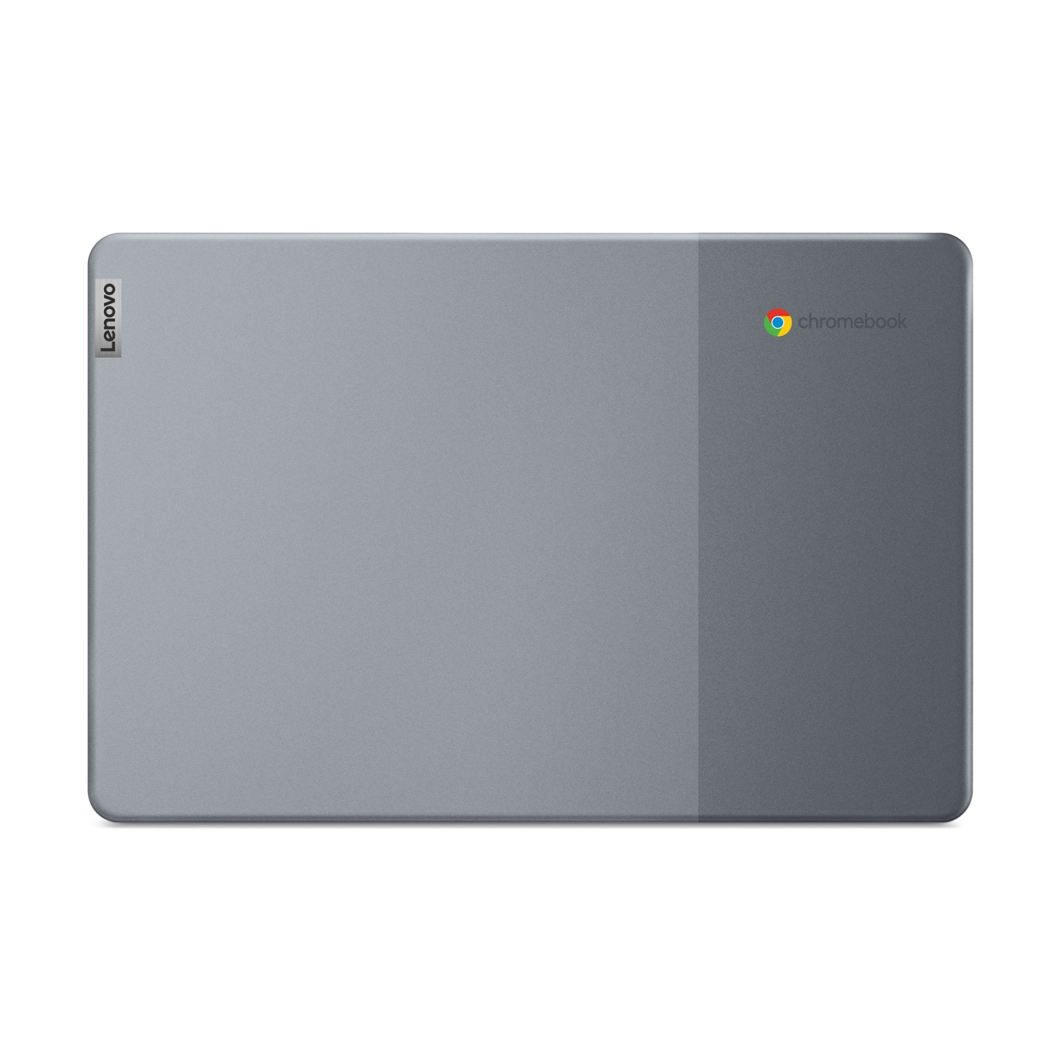 Una custodia grigia per laptop Lenovo su sfondo bianco.