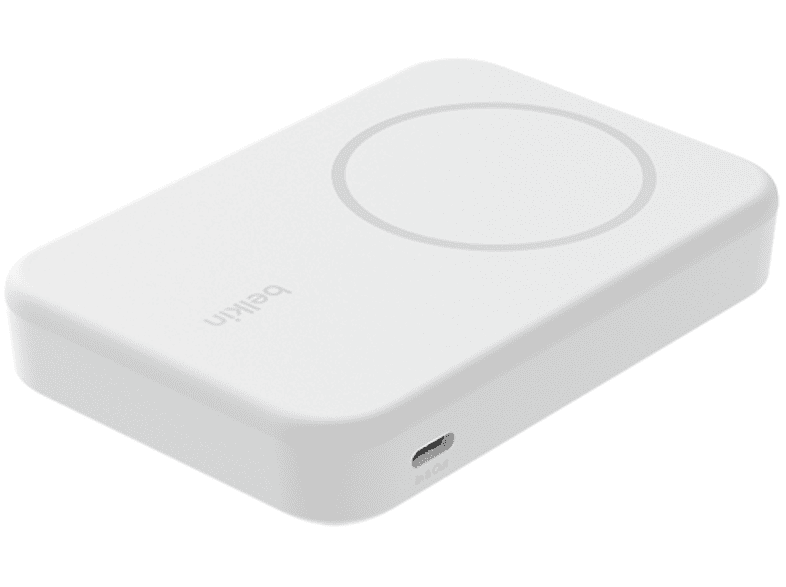 Power Bank Magsafe BELKIN BoostCharge Pro Qi2 15W per iPhone, 8000 mAh, Bianco