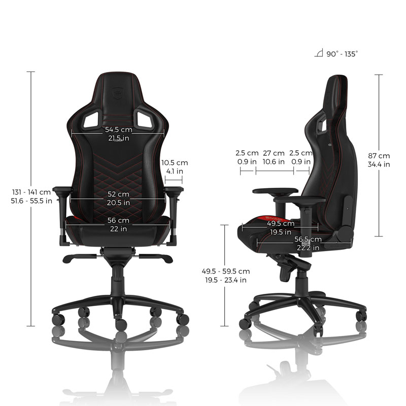 NOBLECHAIRS EPIC Gamingstuhl, Schwarz, Rot