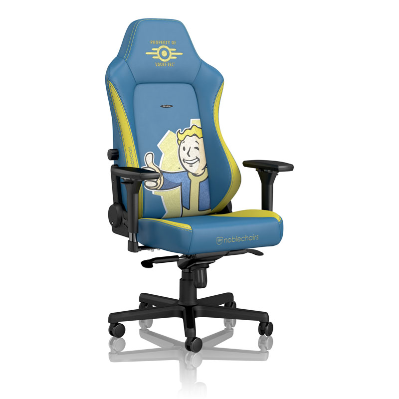 NOBLECHAIRS HEROl - Fallout Vault-Tec Edition Gaming Stuhl, Blau, Gelb