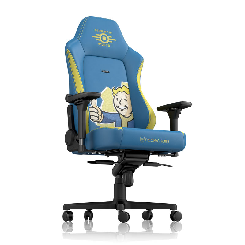 NOBLECHAIRS HEROl - Fallout Vault-Tec Edition Gaming Stuhl, Blau, Gelb
