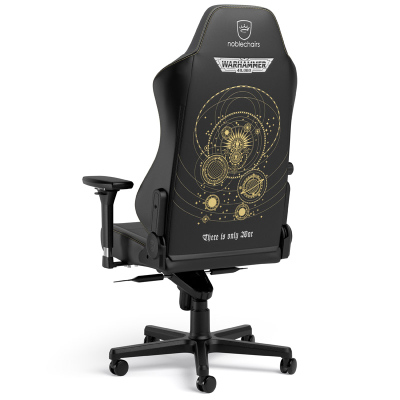 NOBLECHAIRS HERO - Warhammer 40k Edition Gaming Stuhl, Grau, Schwarz, Gold