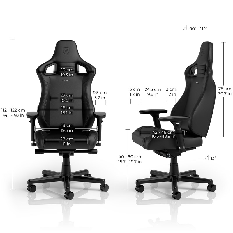 NOBLECHAIRS EPIC Compact Gaming Stuhl, Schwarz
