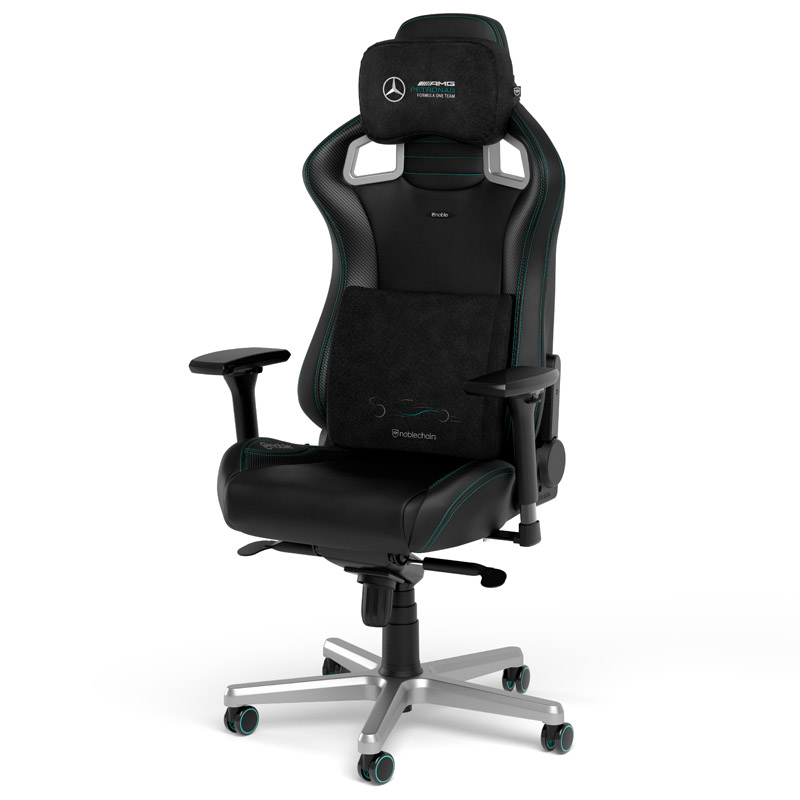 NOBLECHAIRS Memory Foam - Mercedes-AMG Petronas Formula One Team Edition Kissen-Set, Schwarz, Grün, Weiß