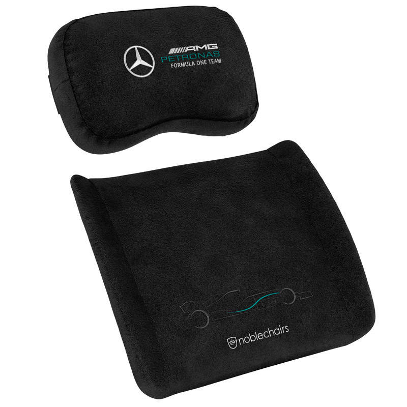 NOBLECHAIRS Memory Foam - Mercedes-AMG Petronas Formula One Team Edition Kissen-Set, Schwarz, Grün, Weiß