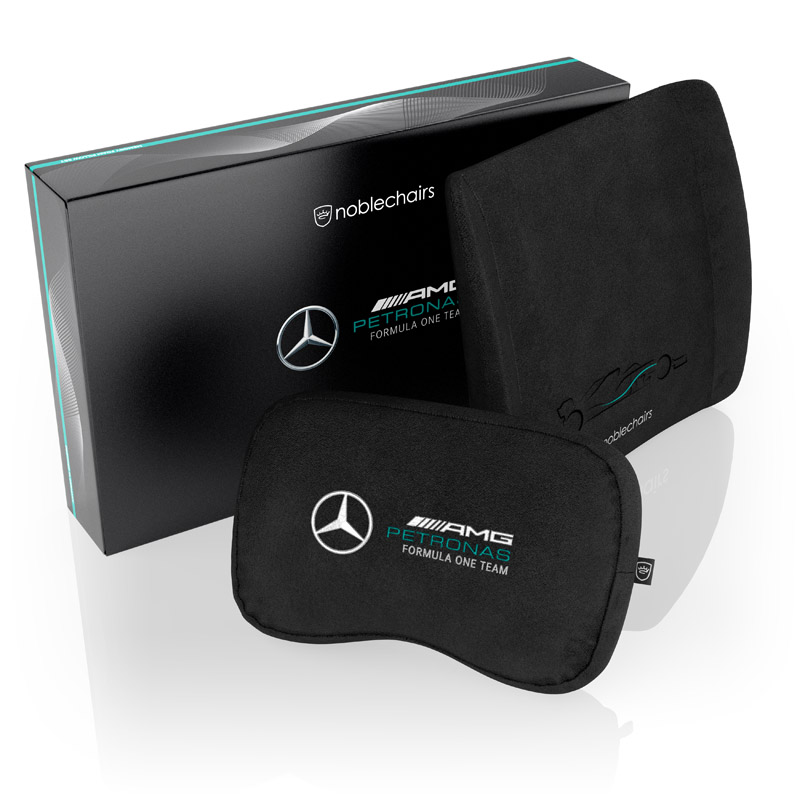 NOBLECHAIRS Memory Foam - Mercedes-AMG Petronas Formula One Team Edition Kissen-Set, Schwarz, Grün, Weiß