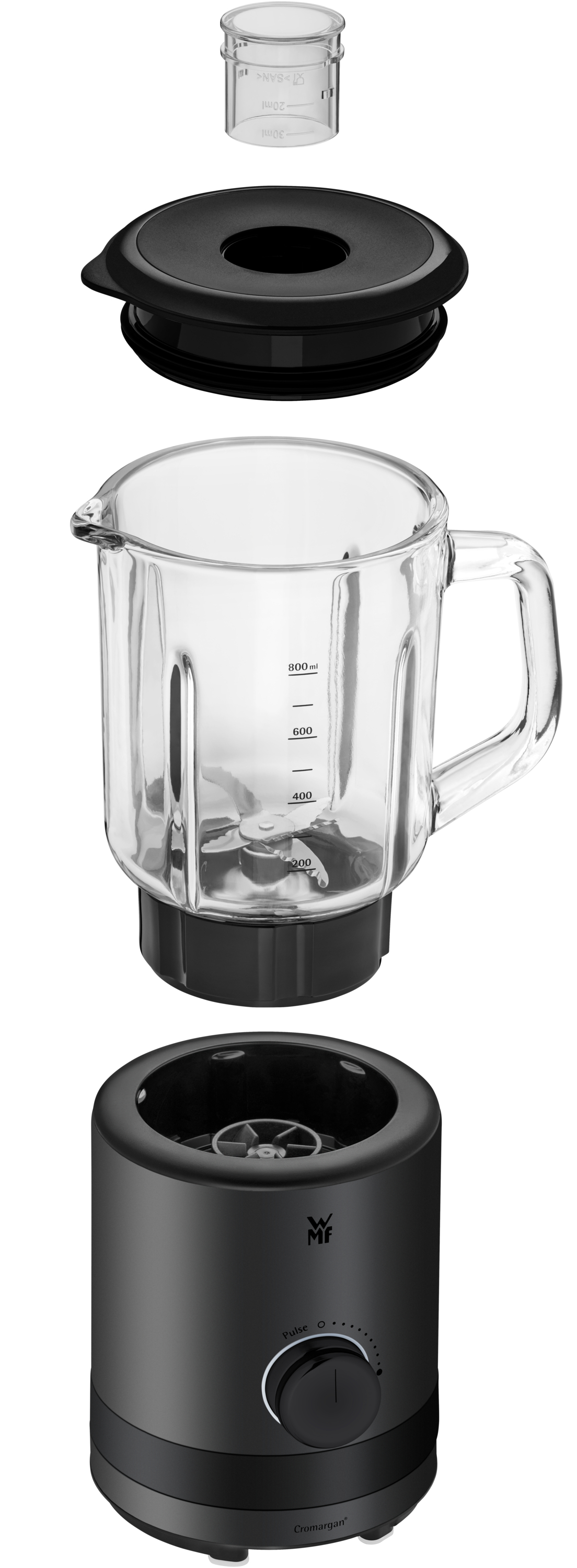 WMF Küchenminis Standmixer (Schwarz, 400 Watt, 0.8 l)