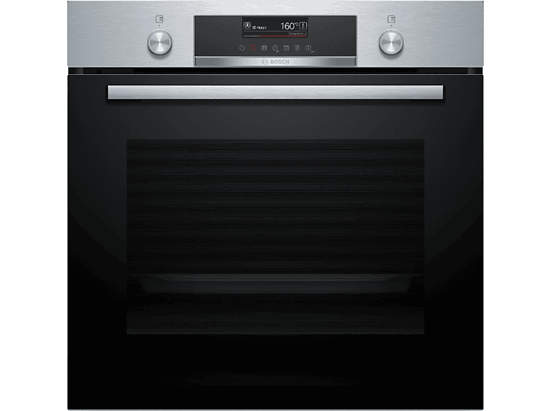 Bosch HBG579ES3, Serie 6, Multifunción, Pirolítico y Asistente de limpieza con agua, 71 l, 60 cm, HotAir 3D, Función Air Fry, Inox