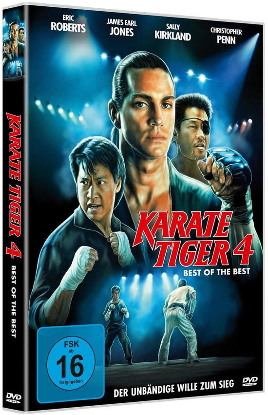 DVD-Cover von Karate Tiger 4: Best of the Best, mit Schauspielern in Actionposen.