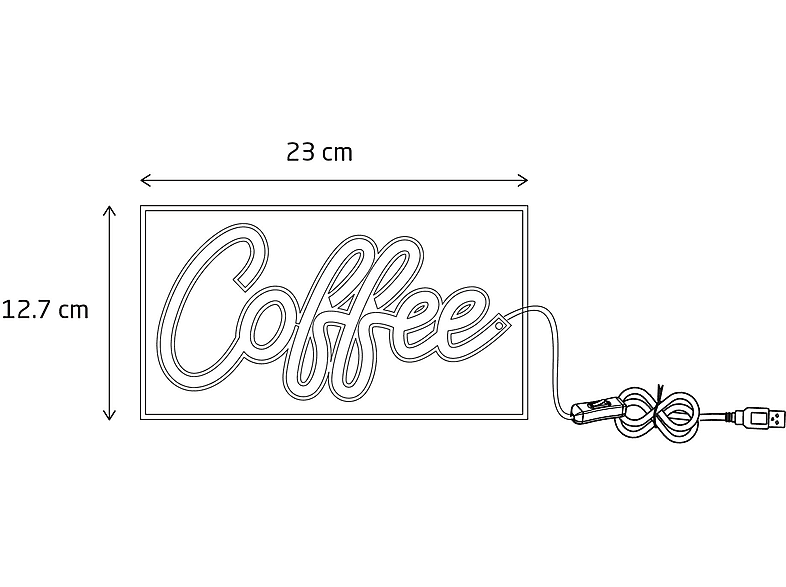 ISY IDL 1001 COFFEE LED-Neon-Leuchtbox