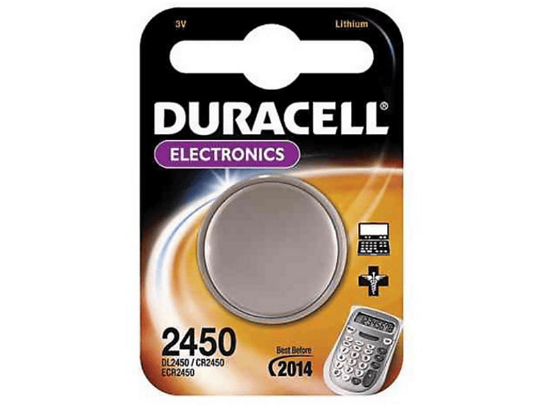 Duracell 2450 Lithium Knopfbatterie, Einzelpackung (DL2450/CR2450); Knopfzelle — Foto 2 von 2