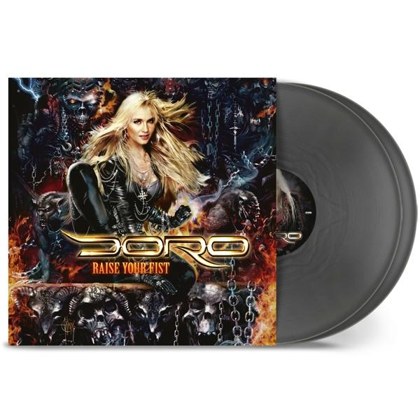 Doro album borítója egy nővel és egy bakelit lemezzel. A háttér fehér.