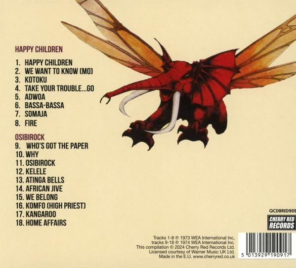Albumcover mit Text und einem schmetterlingsartigen Bild. Text in Weiß und Braun.
