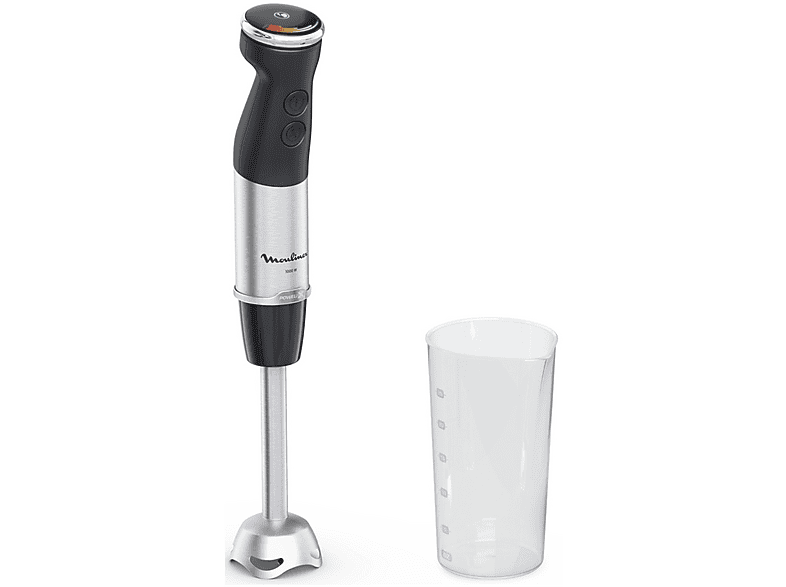 immagine di Moulinex DD6718 QuickChef+ Frullatore ad Immersione 1000 W 20 Velocita' Turbo Bicchiere 0,8 L colore Nero Acciaio Inox