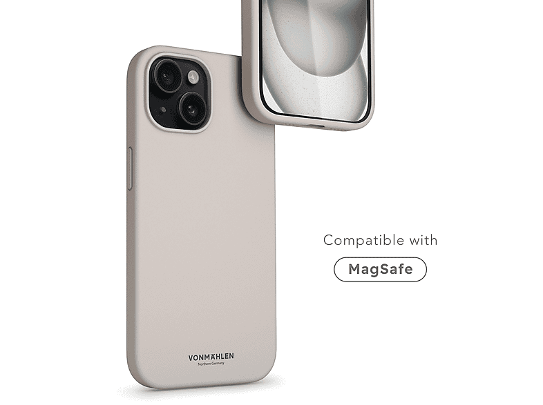 Vonmählen Eco Silicone Case Backcover, für Apple iPhone 15, Cream; Handyhülle — Foto 2 von 5