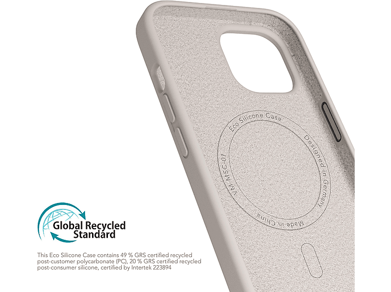 Vonmählen Eco Silicone Case Backcover, für Apple iPhone 15, Cream; Handyhülle — Foto 4 von 5