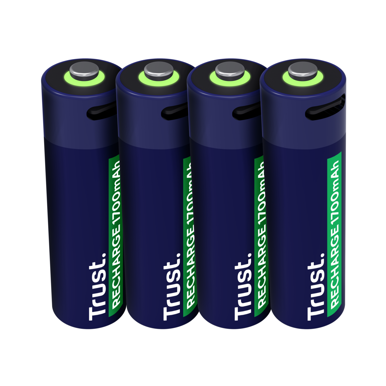 Trust 4 Pack Usb-c 1.700 Mah Inclusief 4-in-1 Oplaadkabel Aa Oplaadbare Batterijen afbeelding