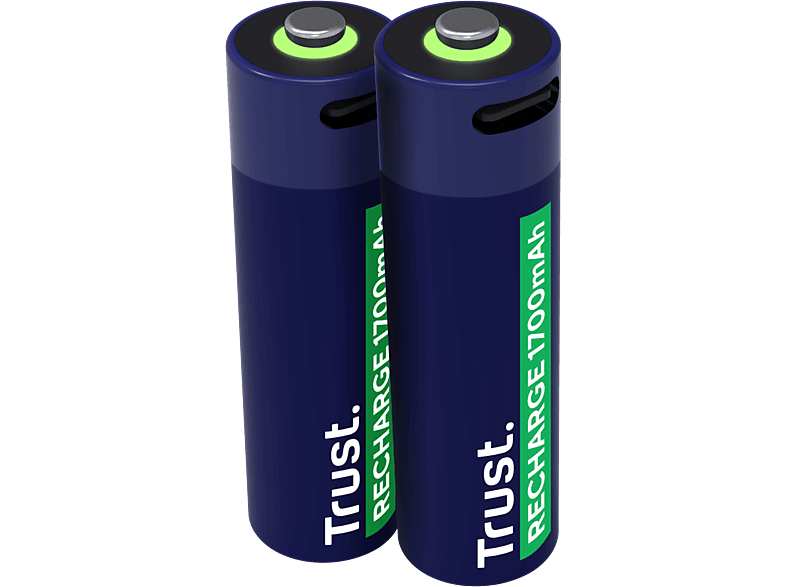 Trust 2 Pack Usb-c 1.700 Mah Aa Oplaadbare Batterijen afbeelding