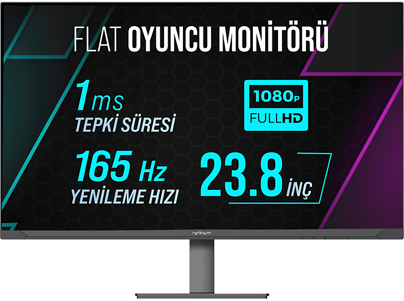 WARP WP24-B 23.8 inç 165 Hz 1 ms(MPRT) G-Sync / FreeSync / RGB Gaming Monitör Siyah