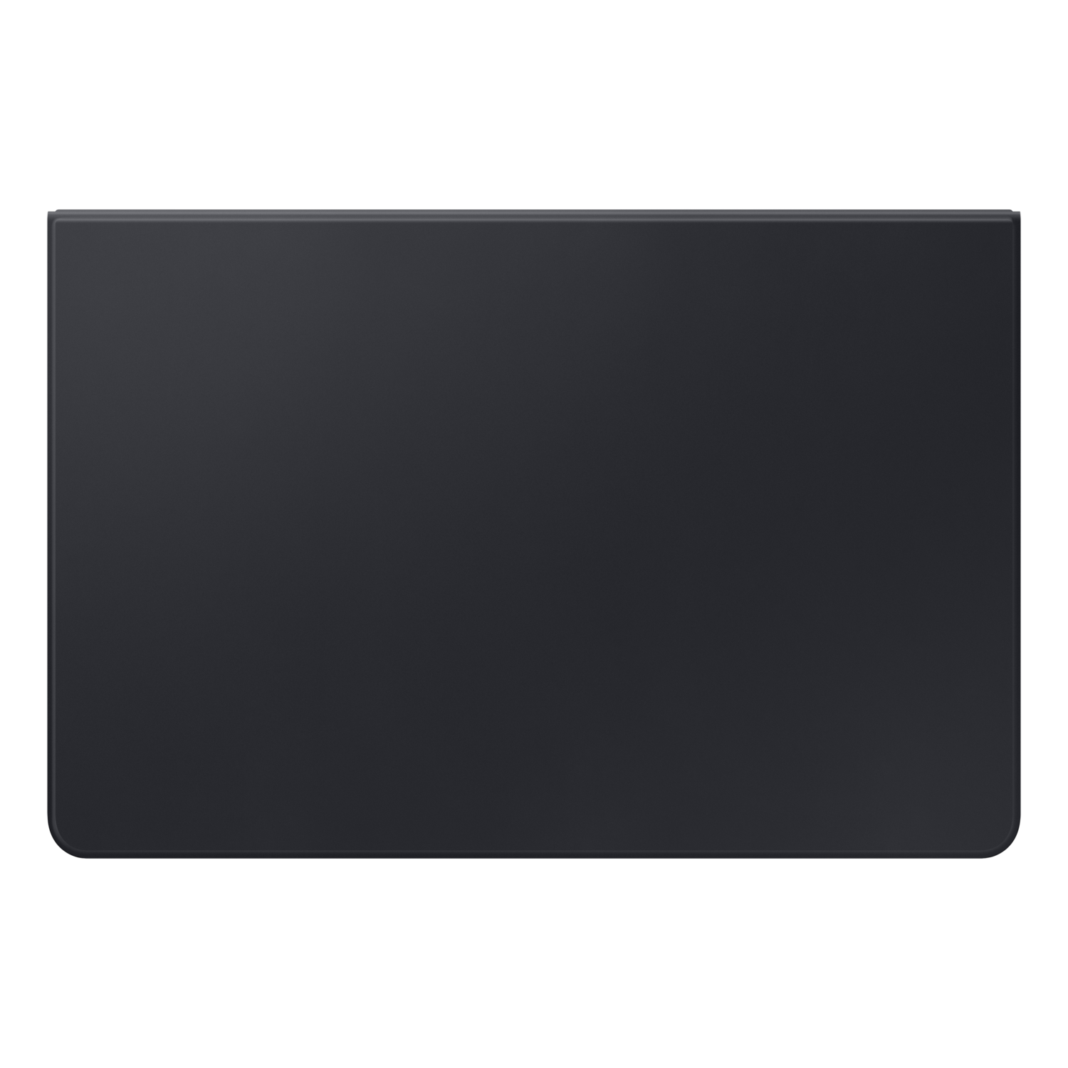 A black, rectangular mousepad.