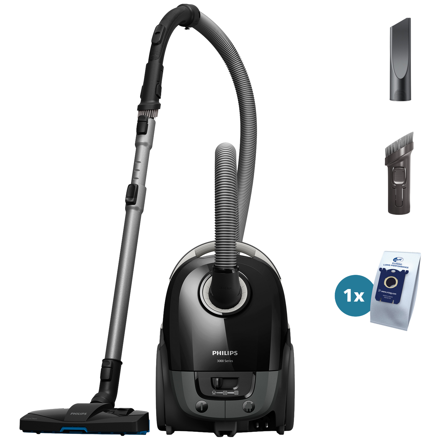 Philips 3000 Series Xd3112/09 Stofzuiger Met Zak Zwart