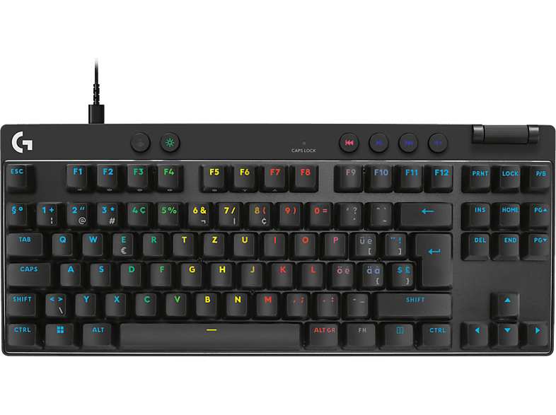 Logitech Gaming-toetsenbord Pro X Tkl Rapid Rgb Qwertz Zwart (920-013230)