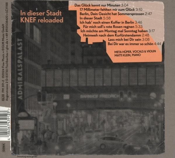 Die Rückseite einer CD-Hülle mit Text über ein Musikalbum.