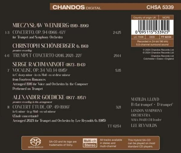 Albumcover mit Text, Musikdetails und Barcode.