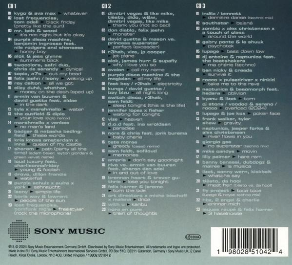 Eine Musik-CD mit Trackliste und dem Sony Music Logo.
