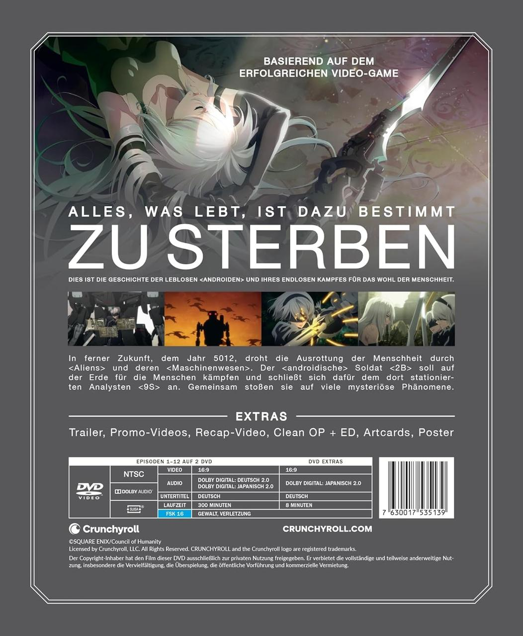 Die Rückseite einer DVD-Hülle mit Text und Bildern.