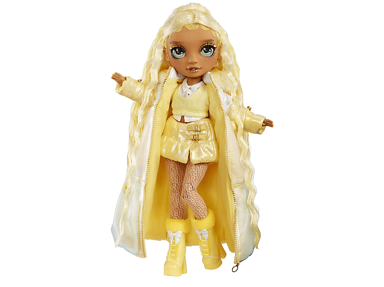 Lalka MGA ENTERTAINMENT Rainbow High: Winter Wonderland Doll - Sunny (Yellow) – zdjęcie 3